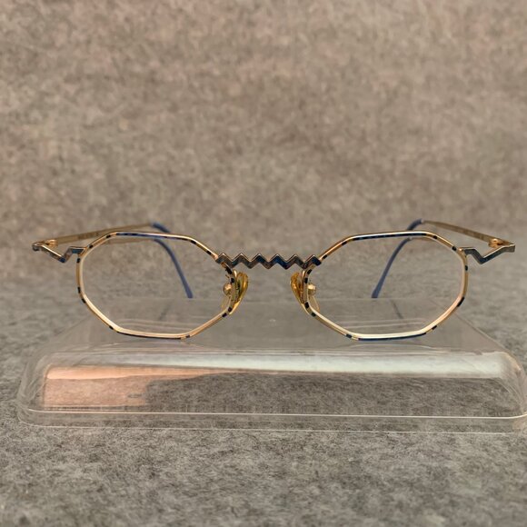 TAXI 251 Vintage Casanova Gold Blue Optical/Prescription Eyeglasses Frame - Picture 11 of 15